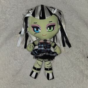 Monster High FRANKIE STEIN Plush Rag Doll Mattel Just Play Ribbon Hair